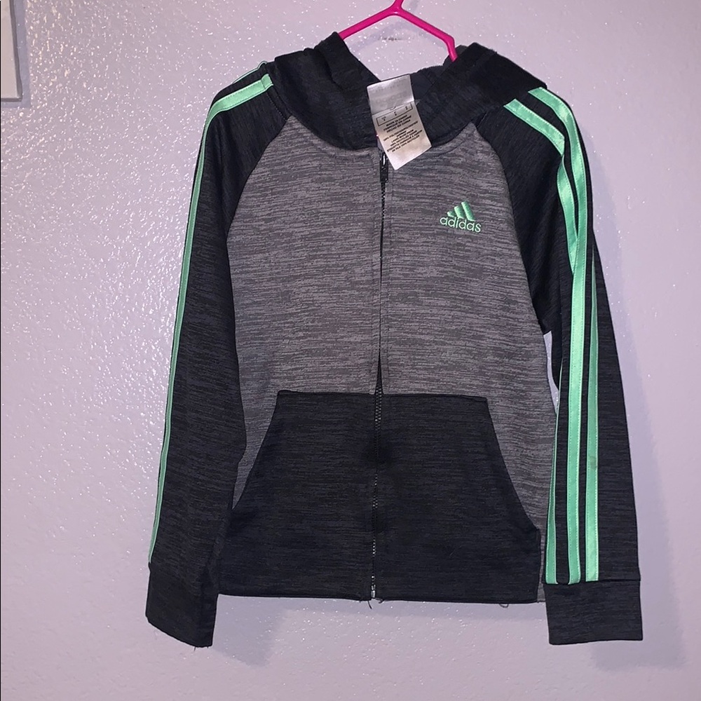 Adidas Boy's 5 Full Zip Hoodie 3-Stripes Regular Fit